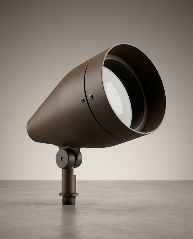 Dabmar DPR38-GL directional spotlight, the aiming family typically raised on a riser.