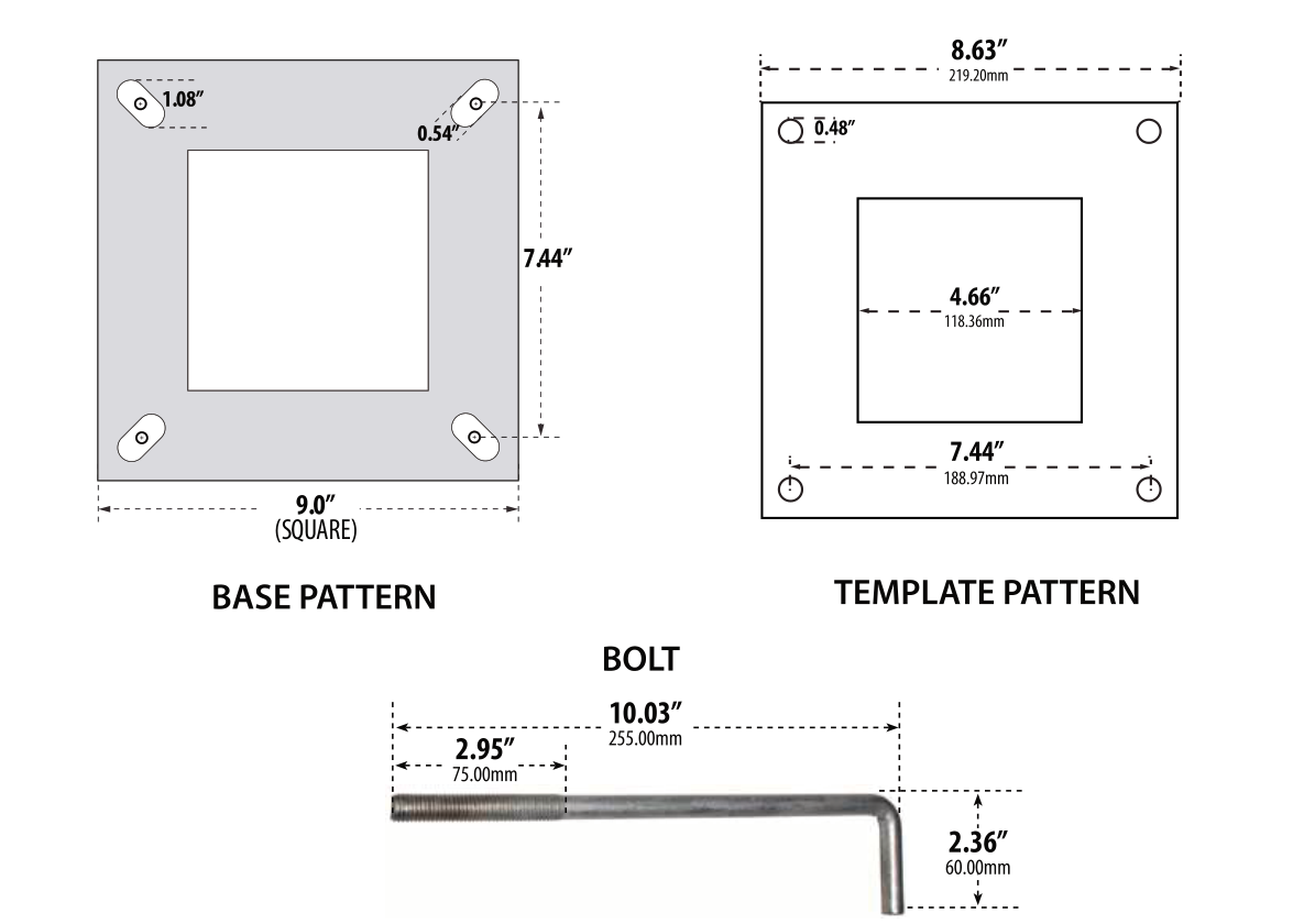 D150 mounting drawing